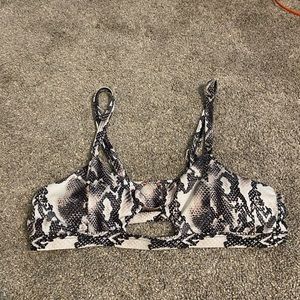 Snakeskin Bikini Top